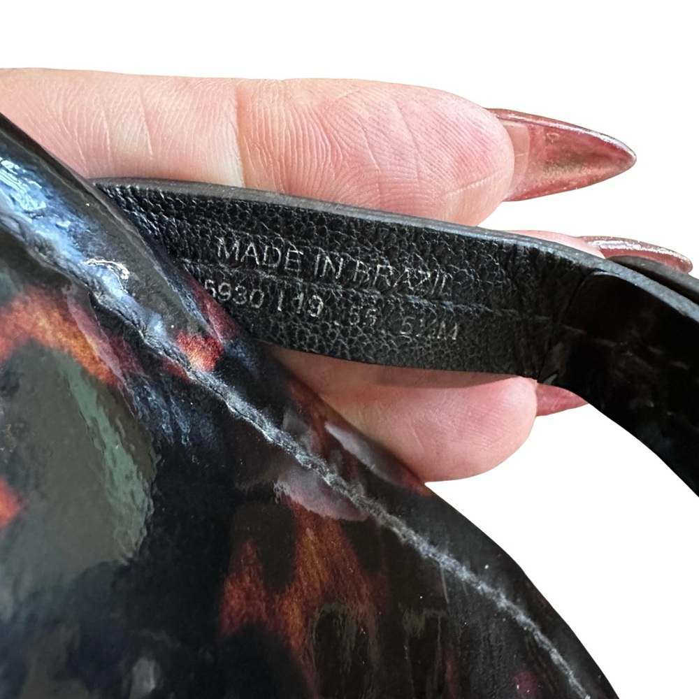Tory Burch Miller Tortoise Shell patent leather Sandals - Picture 14 of 14